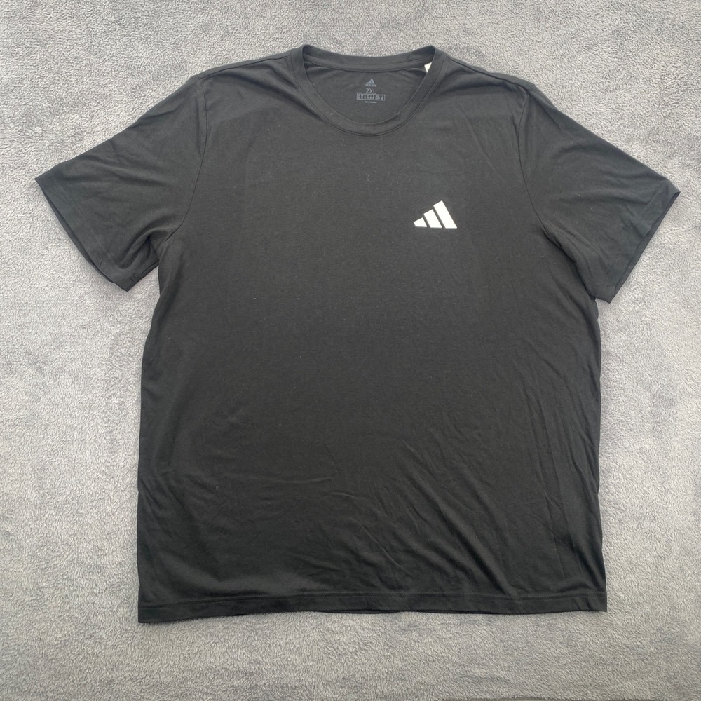 Adidas T-Shirt Mens 2XL Black Short Sleeve Logo HS1430 Activewear